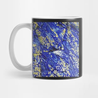 Rockpools in Blue and Gold Mug